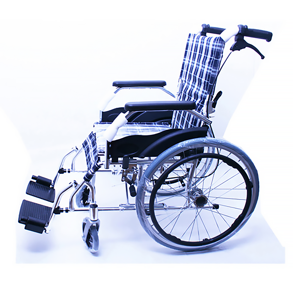 엔도젠 탄탄 컴팩트 알루미늄 어르신 휠체어 WYK863LAJ-22 병원 휄체어 수동 여행용 소형